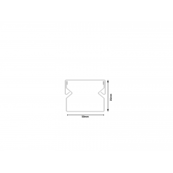 Edelstahlkabelkanal 50x35mm mit Deckel 2000mm